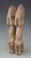 Lot 97 - Pair of Dogon figures carved covering their eyes