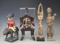 Lot 101 - Yoruba equestrian figure, Namji doll, Fante