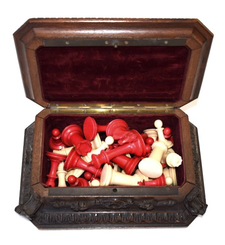 Lot 2 - Jacques ivory chess set and box