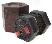 Lot 29 - George Case 48 key Concertina, with Boosey &
