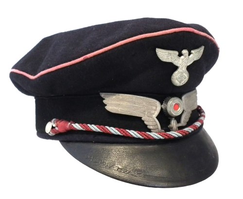 Lot 41 - German WW2 Third Reich Railway cap, with eagle