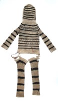 Lot 53 - Juju Witch Doctor's costume, white and black dyed