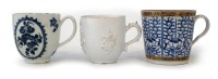 Lot 80 - Bow cup and two Worcester cups