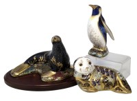 Lot 108 - Three Royal Crown Derby paperweights, to include