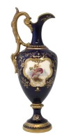 Lot 124 - Coalport ewer circa 1900, painted with an exotic