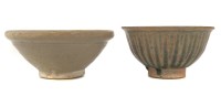 Lot 149 - Two early Chinese bowls, one with ribbed body decorated
