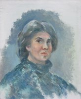 Lot 272 - Stella Steyn, Self portrait, oil.