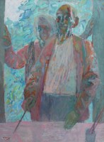 Lot 274 - Hans Schwarz, Self Portrait with Lena, oil.