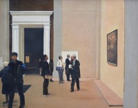 Lot 315 - Roy Tidmarsh, Viewing at the Royal Academy, London, oil.