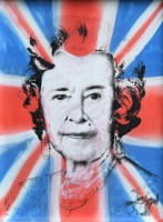 Lot 385 - Mr. Brainwash, Queen and Union Jack, mixed media.