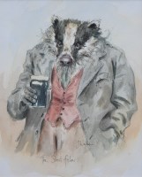 Lot 391 - Jonathan Walker, The Stout Fellow, watercolour and ink.