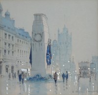 Lot 398 - W. Francis Longstaff, The Cenotaph and Westminster Abbey, watercolour and ink (2).