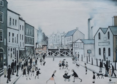 Lot 440 - After. L.S. Lowry, The Level Crossing,