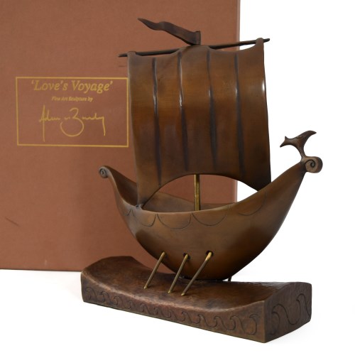 Lot 454 - Adam Barsby, Love's Voyage, bronze sculpture.