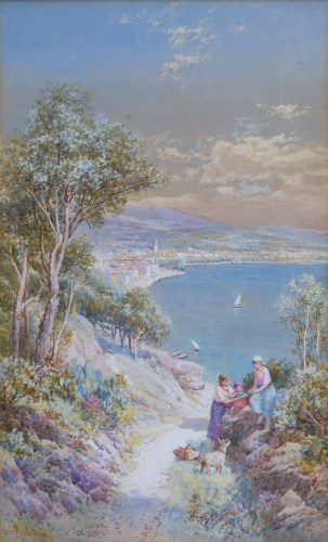 Lot 505 - Charles Rowbotham, Sanary near Toulon, watercolour.