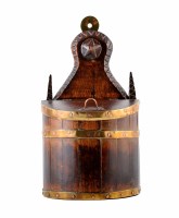 Lot 21 - 19th century mahogany salt box