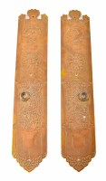 Lot 25 - Pair of 19th century brass door finger plates