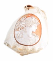 Lot 27 - Cameo carved conch shell