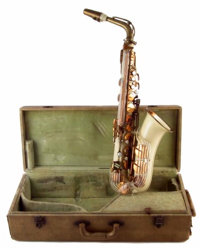 Lot 81 - Grafton saxophone in case also a Bandmaster