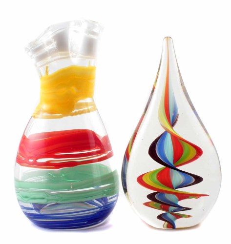 Lot 107 - Murano Badioli glass vase, decorated with