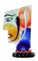 Lot 109 - Large Murano Badioli Picasso inspired glass face