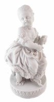 Lot 143 - Meissen biscuit porcelain figure of a girl