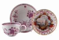Lot 152 - Meissen cup and saucer and one other saucer