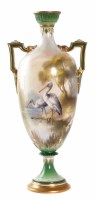 Lot 164 - Royal Worcester vase by Powell.