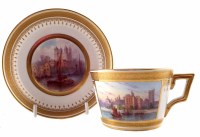 Lot 165 - Minton topographical cup and saucer