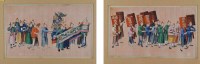 Lot 227 - Pair of Chinese paintings on rice paper (2).