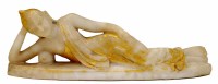 Lot 243 - Siamese gilded alabaster figure