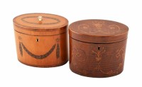 Lot 6 - Two early 19th century oval section tea-caddies