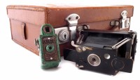 Lot 37 - Coronet midget camera and ensignnette camera and a case.