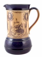 Lot 52 - Royal Doulton stoneware jug commemorating Horatio