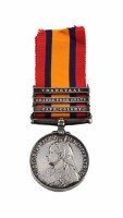 Lot 56 - Queen's South Africa Medal with three clasps awarded to 4041 PTE. A. WELDON, ROYAL SCOTS.