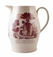 Lot 79 - Creamware Duke of Leinster commemorative jug