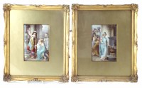 Lot 90 - Pair of Dresden framed plaques