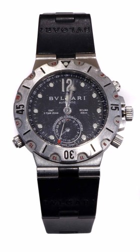 Lot 236 - A stainless steel Bulgari Diagono Scuba Chronograph watch