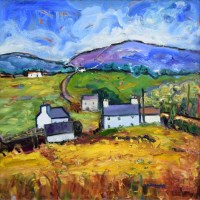 Lot 251 - Judith Donaghy, Harvest Time, Anglesey, oil.