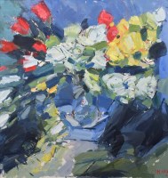 Lot 266 - Don McKinlay, Floral still life, oil.