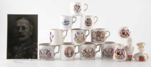 Lot 26 - Collection of WWI commemorative pottery by Goss