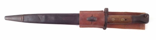 Lot 33 - British Lee Metford MkII 1888 bayonet, scabbard