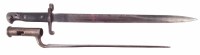 Lot 38 - British Enfield 1887 MkIII pattern sword bayonet, and a socket bayonet