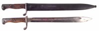 Lot 47 - German 98/05 'Butcher' Bayonet with steel scabbard and one other