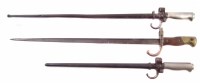Lot 59 - Two Lebel 1886 bayonets with scabbards, one an