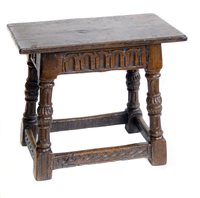 Lot 389 - 17th century reconstructed joint stool