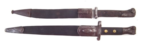 Lot 177 - 1888 pattern MK11 bayonet and scabbard together with a Mauser bayonet and scabbard