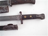Lot 177 - 1888 pattern MK11 bayonet and scabbard together with a Mauser bayonet and scabbard
