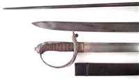 Lot 108 - Court sword, short sword and a machete.