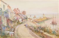 Lot 303 - J.H. Clayton, "Cemaes Bay, Anglesey", watercolour.